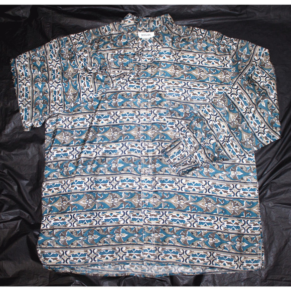 Bogari Long Sleeve Button Front Silk Shirt Size XL - Picture 1 of 7